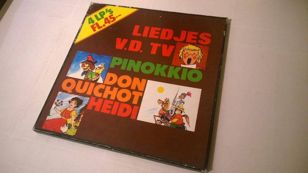 Lolliepop 4 Lp Box - Liedjes van de Tv, Don Quichot, Pinnok, Cd's en Dvd's, Vinyl | Kinderen en Jeugd, Ophalen, Gebruikt, Muziek