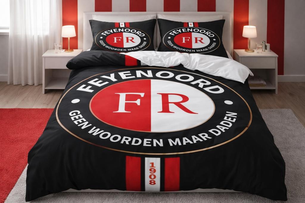 Feyenoord dekbedovertrek 1-persoons 140 bij 200 nieuw, Ophalen of Verzenden, Nieuw, Eenpersoons, Dekbedovertrek