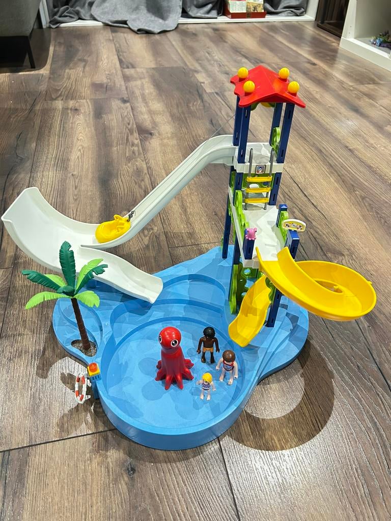 Playmobil waterpretpark met glijbanen 6669, Kinderen en Baby's, Speelgoed | Playmobil, Ophalen of Verzenden, Gebruikt