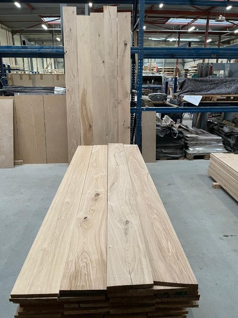 Massief eiken geschaafde planken, Ophalen, Minder dan 25 mm, Eiken, Nieuw
