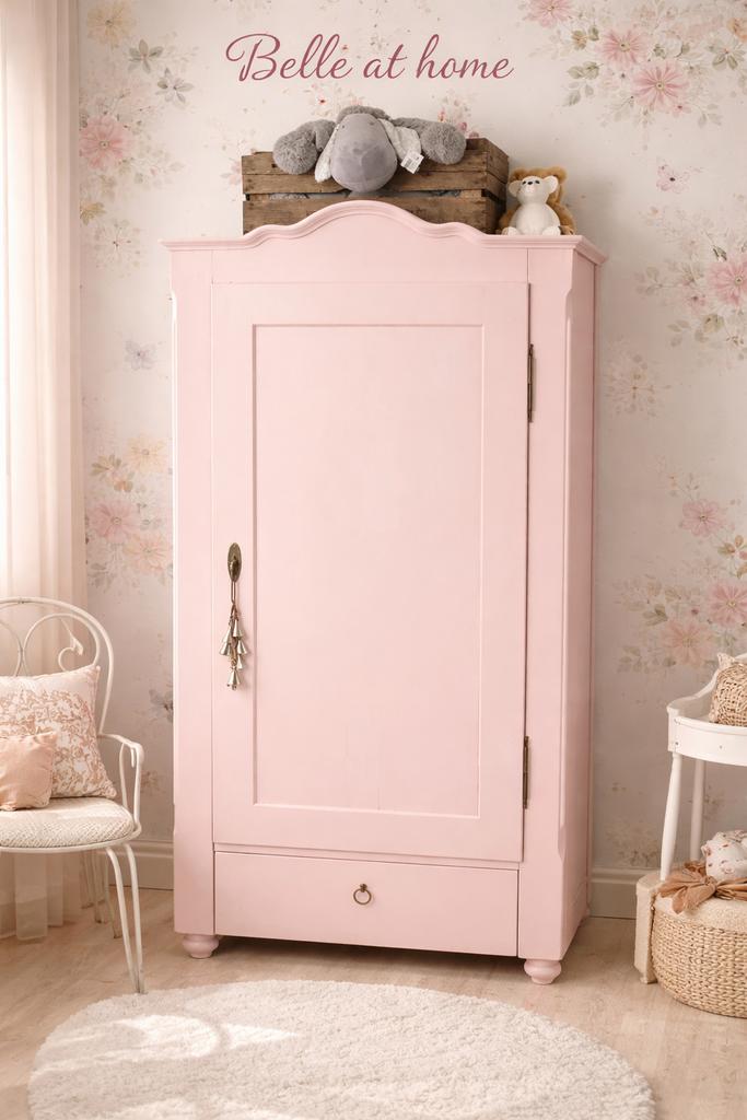 Mooie roze kledingkast voor babykamer, Ophalen, Gebruikt, 50 tot 100 cm, Met lade(s)