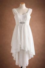 Witte cocktailjurk met strass detail, Wit, Cocktailjurk, Ophalen of Verzenden, Zo goed als nieuw