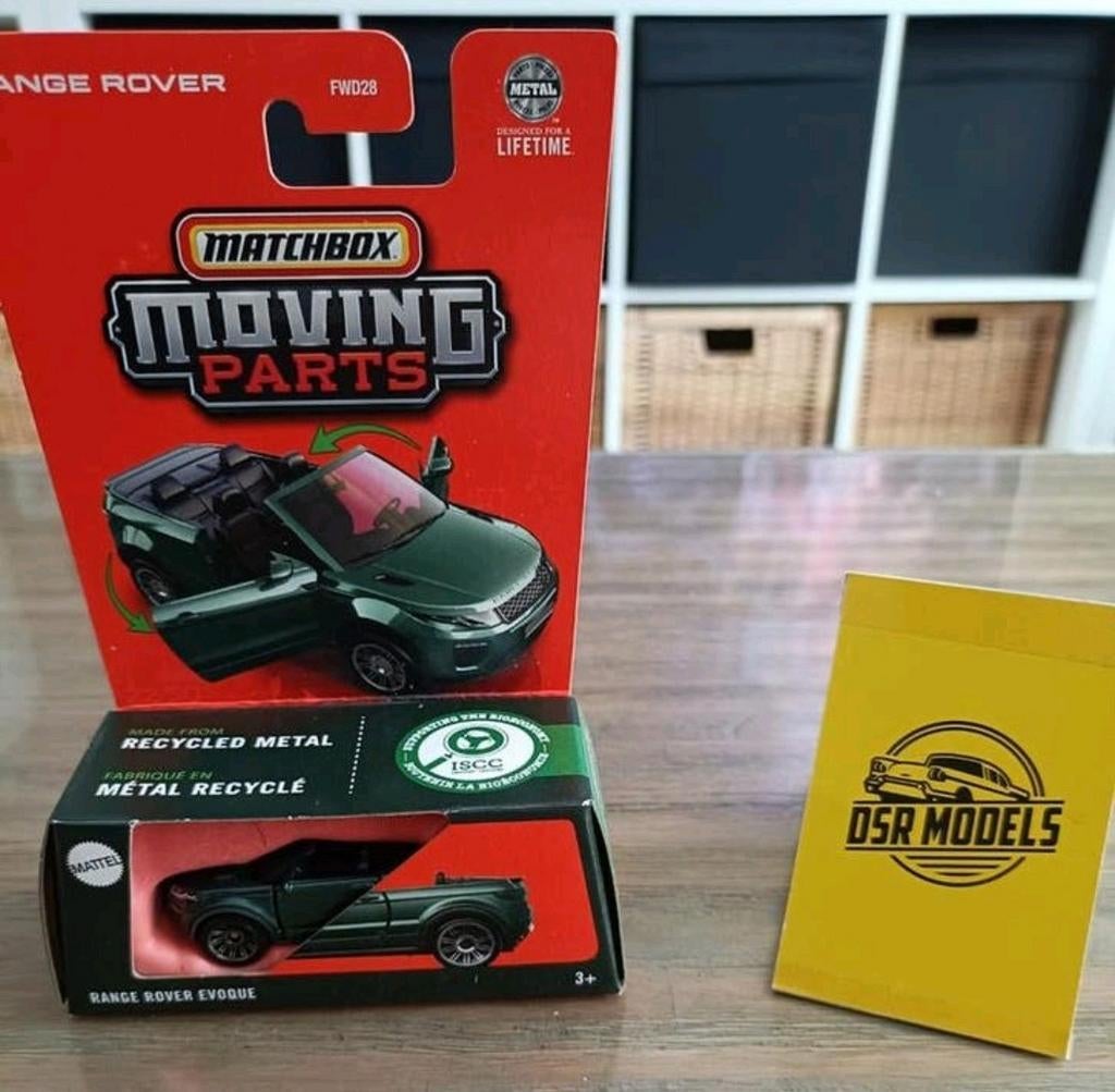 1:64 Matchbox moving parts Range Rover Evoque, S, Auto, R, Nieuw