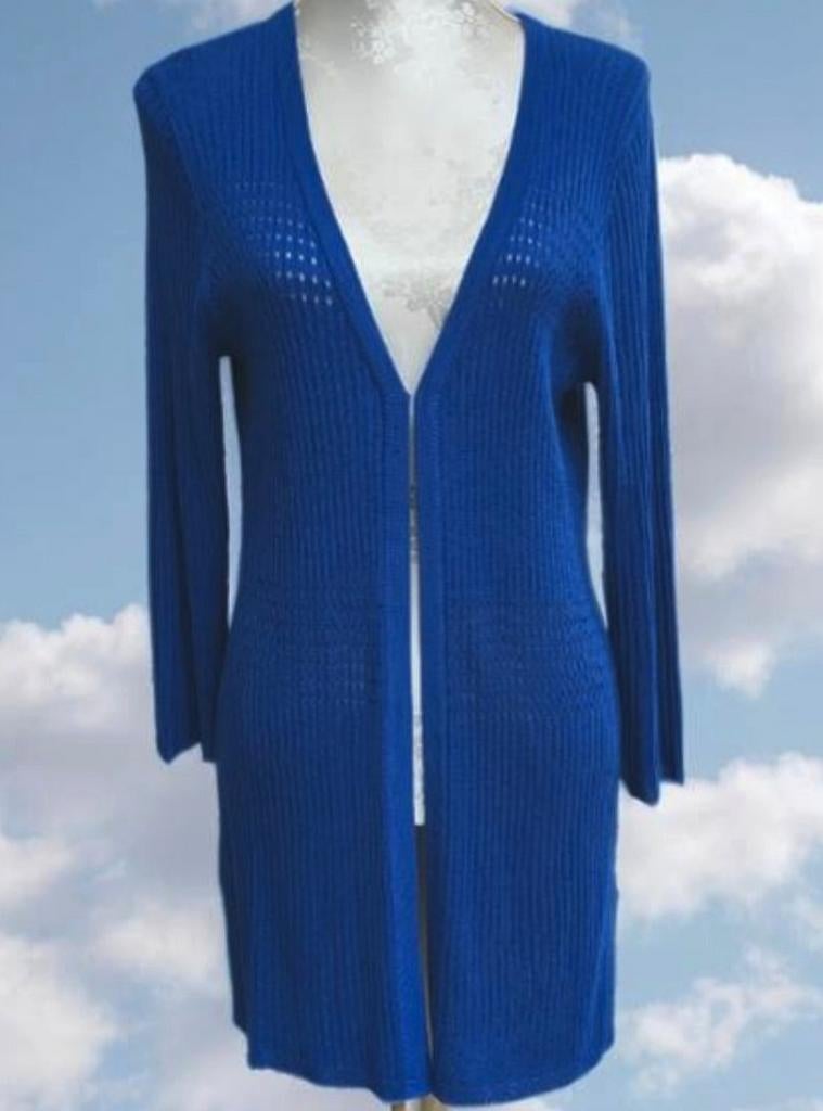 Kobaltblauw Cable & Gauge Vest - Maat L, Kleding | Dames, Truien en Vesten, Maat 38/40 (M), Cable & Gauge, Zo goed als nieuw, Verzenden