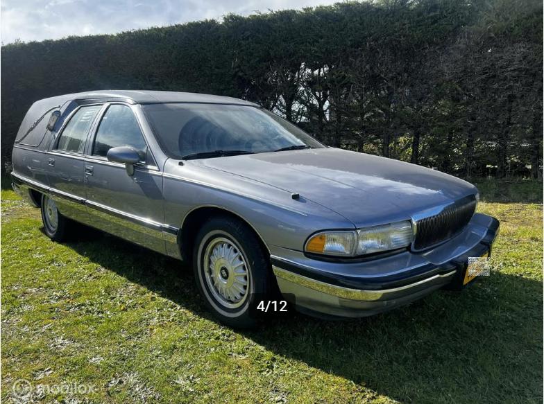 1994 Buick Roadmaster Begrafenisauto Rouwauto Lijkwagen, Automaat, Achterwielaandrijving, Leder, Stationwagon