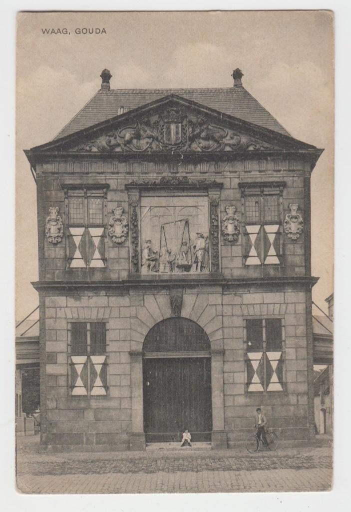 014 Gouda 1922 Man Kind Waag 1922 B48, Verzenden, 1920 tot 1940, Gelopen, Zuid-Holland
