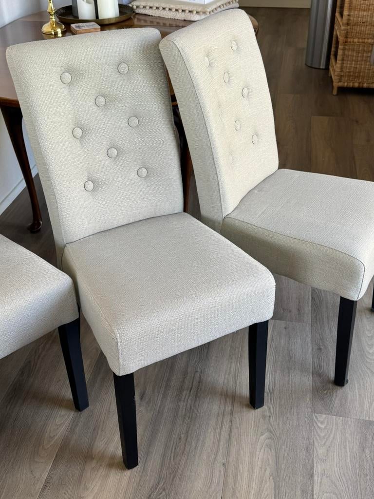 Stoffen eetkamerstoel, 4 stuks, Huis en Inrichting, Stoelen, Ophalen, Zo goed als nieuw, Vijf, Zes of meer stoelen