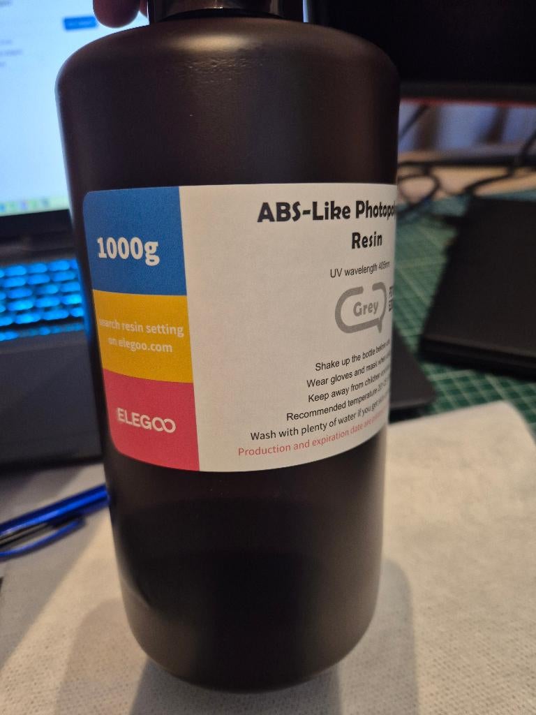 Elegoo ABS-Like Photopolymer Resin Grey 7 stuks 1 liter, Computers en Software, 3D Printers, ELEGOO, Nieuw, Ophalen of Verzenden