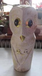 Sneeuwuil met 2 uilskuikens, licht hout, Antiek en Kunst, Ophalen of Verzenden