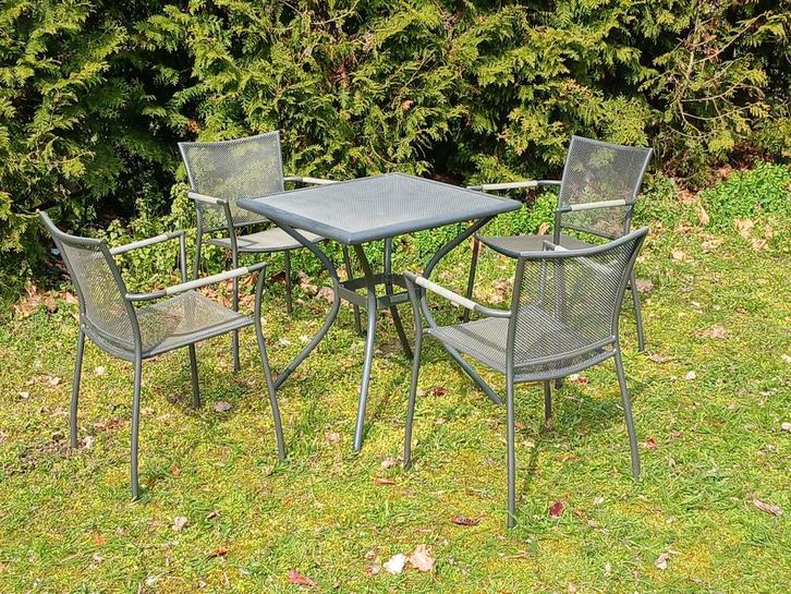 Royal Patio tuinset - 4 stoelen en tafel, Antiek en Kunst, Curiosa en Brocante, Ophalen of Verzenden