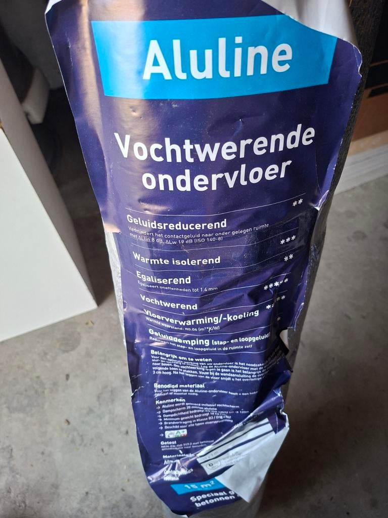 Rol ondervloer laminaat 15 m2, Ophalen, Overige materialen, 30 cm of meer, 50 tot 150 cm