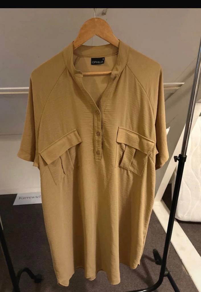 Dames jurk Ophilia maat 4 (48/50), Kleding | Dames, Ophalen of Verzenden, Gedragen, Beige, Jurk