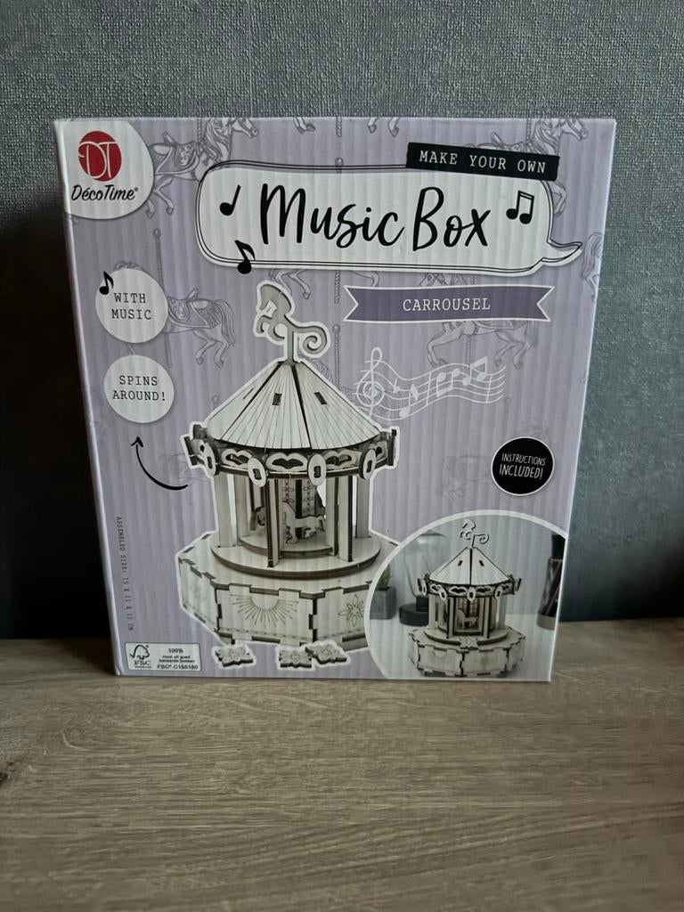 DIY Muziekdoos Carrousel - Nieuw in doos, Nieuw, Meerkleurig, Educatief, Overige merken