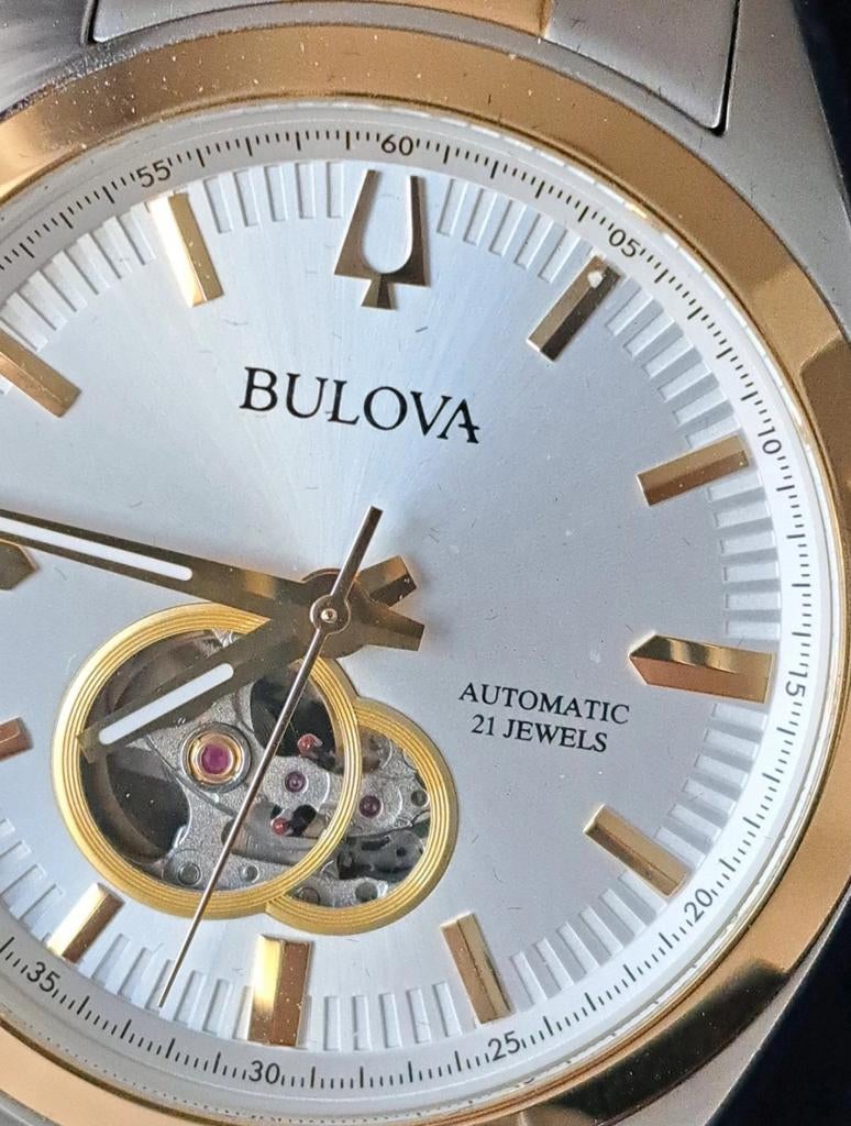 Bulova Surveyor Two Tone Open Heart, Staal, Polshorloge, Bulova, 1960 of later