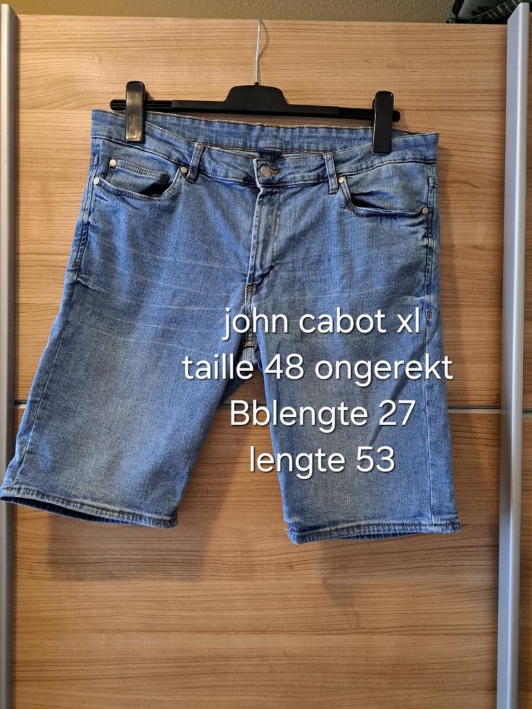 John Cabot spijkerbroek shorts maat XL, Blauw, Maat 56/58 (XL), Ophalen of Verzenden, John Cabot