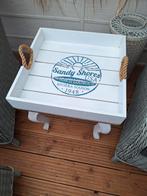 Mooi Riviera Maison dienblad met blanke lak, Ophalen of Verzenden, Gebruikt, Rechthoekig, Hout