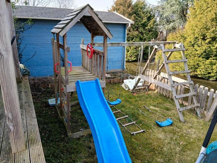 Speeltoestel, Kinderen en Baby's, Speelgoed | Buiten | Speeltoestellen, Gebruikt, Glijbaan, Klimwand, Schommel, Zandbak, Ophalen