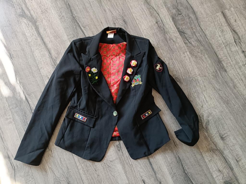 Oeteldonk verkleedkleren Dames maat L, P. W Hoofs, Zwart, Maat 42/44 (L), Ophalen of Verzenden