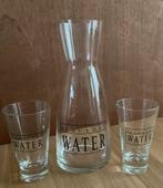 Mooie waterkaraf met 2 bijpassende glazen, Ophalen, Glas of Glazen, Effen, Glas