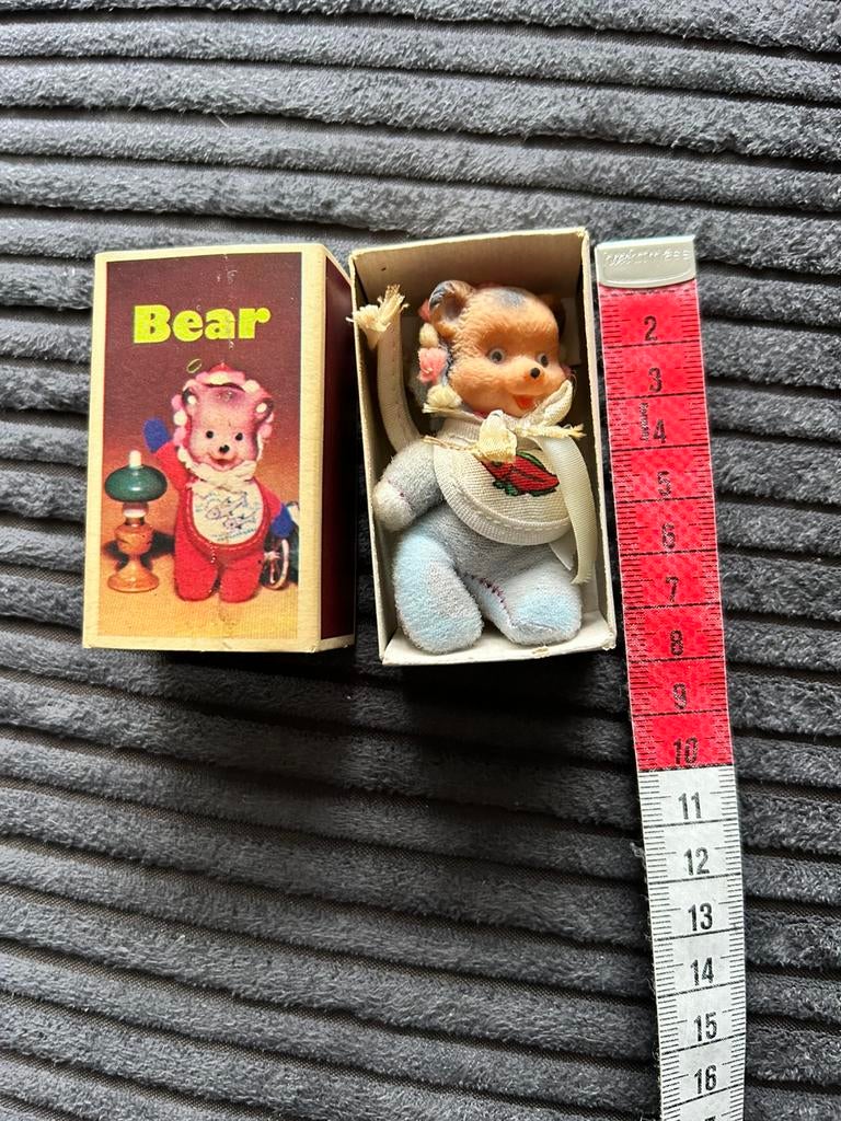 Vintage Luciferdoos Poppetje Beer, Ophalen of Verzenden, Zo goed als nieuw