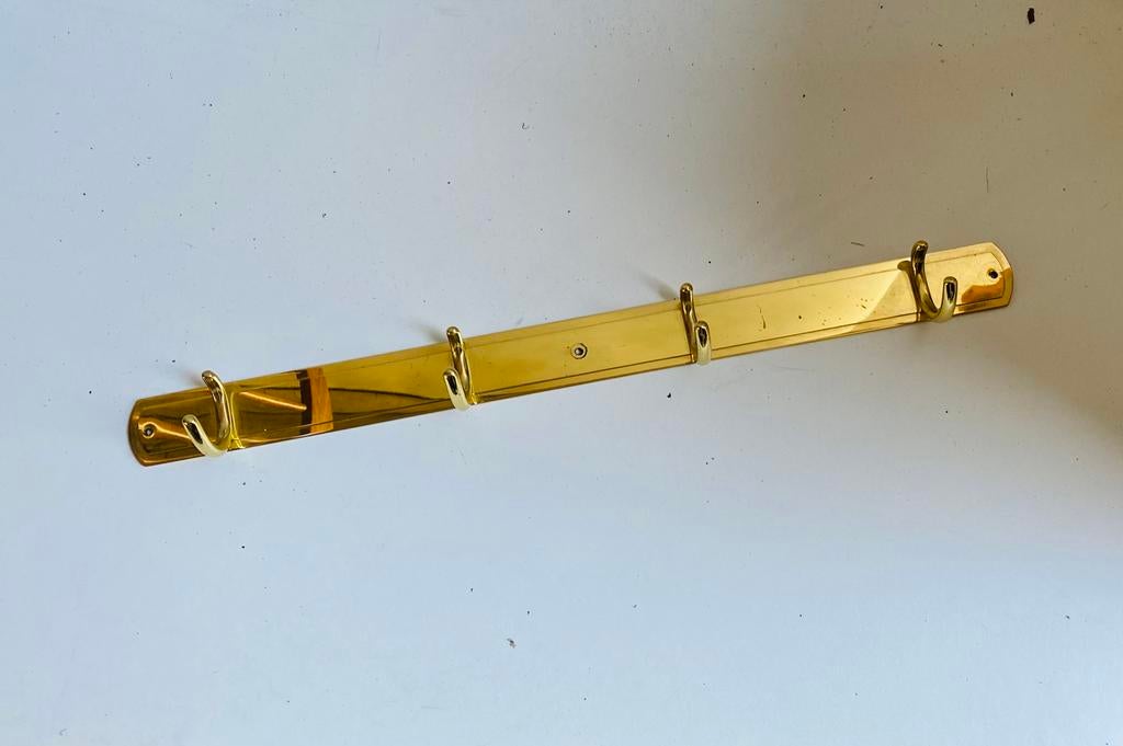 Messing wandkapstok , jaren 80, Wandkapstok, Gebruikt, Onbekend, Ophalen of Verzenden