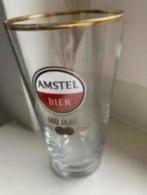 glas Amstel bier logo: 140 jaar, Verzamelen, Biermerken, Ophalen of Verzenden, Zo goed als nieuw, Glas of Glazen, Amstel
