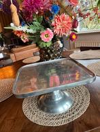 Groot Zilverkleurig Taartplateau Vierkant – Aluminium 33x19, Huis en Inrichting, Ophalen of Verzenden