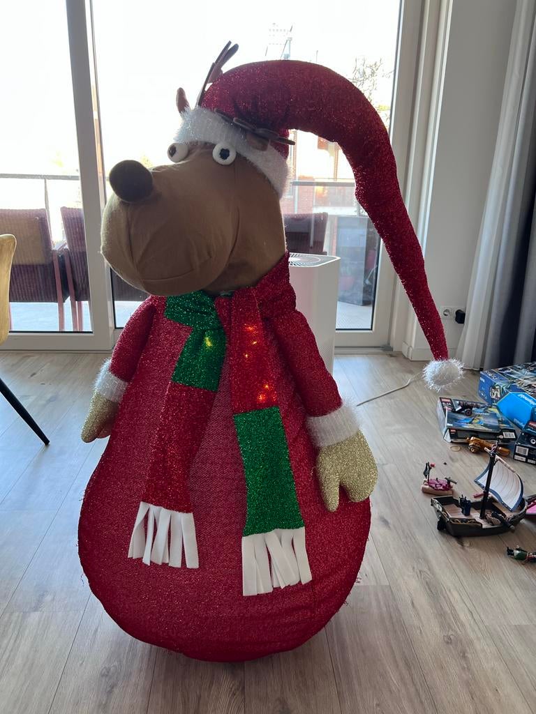 Kerst rendier decoratie met verlichting – sfeervol!, Diversen, Kerst, Ophalen, Zo goed als nieuw
