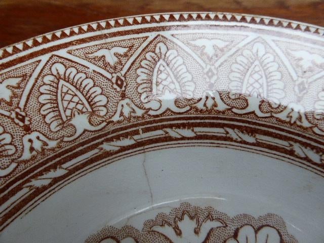 Antiek diep bord, Societe Ceramique Maestricht Tancrede, Antiek en Kunst, Ophalen of Verzenden