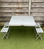Inklapbare picknicktafel, Tuin en Terras, Picknicktafels, Ophalen, Gebruikt, Aluminium, Inklapbaar