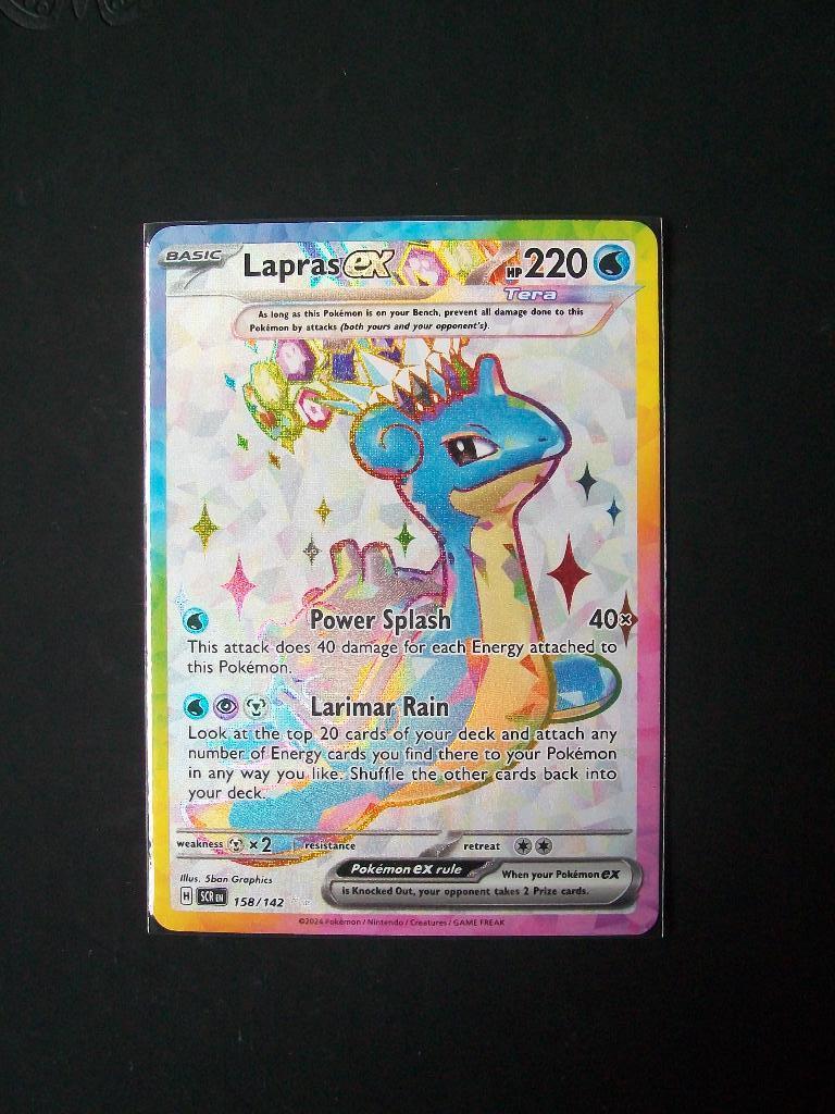 9297. Nieuwe Pokemon Kaart SECRET LAPRA EX HP 220 (158/142), Verzenden, Nieuw, Losse kaart, Foil