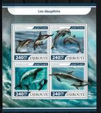 DJIBOUTI  PF LOK DOLFIJNEN DOLPHINS ZEELEVEN ZEEZOOGDIEREN 2, Ophalen of Verzenden, Postfris, Dier of Natuur