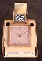 Art Deco kalender met klokje, Ophalen of Verzenden