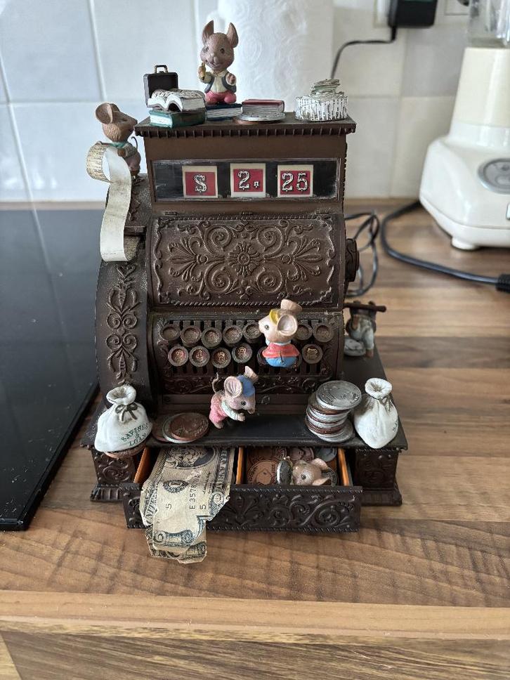 Enesco Muziekdoos Speeldoos Antieke Kassa, Antiek en Kunst, Antiek | Speelgoed, Ophalen