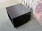 Ikea tafeltje op wieltjes, donkerbruin, Ophalen, Minder dan 45 cm, Gebruikt, Vierkant