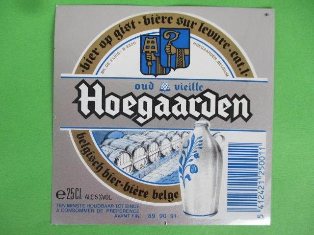 bieretiket Belgie 4-4 (A26) de kluis, Verzamelen, Biermerken, Ophalen of Verzenden, Gebruikt, Overige typen, Overige merken