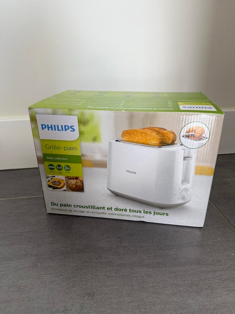 Philips Broodrooster - Daily Collection - 8 standen, Witgoed en Apparatuur, Broodroosters, Ophalen of Verzenden, Nieuw, Meer dan 8 standen