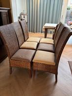 Eetkamerstoelen, Huis en Inrichting, Stoelen, Ophalen, Gebruikt, Bruin, Riet of Rotan