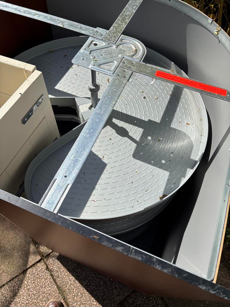 Keuken hoek carousel, Huis en Inrichting, Ophalen, Gebruikt, Crème, Hoekkeuken