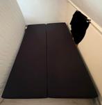Boxspring incl nieuw matras en topper, Ophalen, Zwart, 140 cm, Zo goed als nieuw