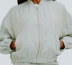 Trendy shiny grijs groen jack bomber jack baseball jas 46, Ophalen of Verzenden, Nieuw, Maat 46/48 (XL) of groter, Groen