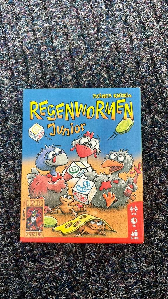 Regenwormen Junior, Hobby en Vrije tijd, Gezelschapsspellen | Kaartspellen, Ophalen of Verzenden, Nieuw, 999 Games