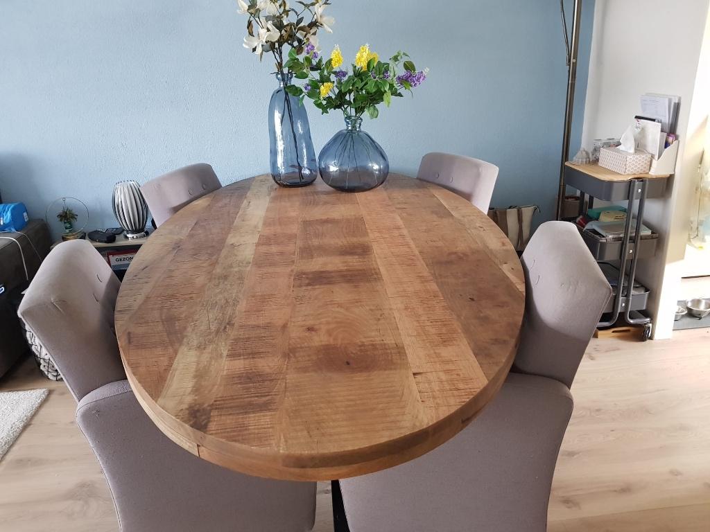 Eettafel 240x120, Huis en Inrichting, Tafels | Eettafels, Ophalen, 100 tot 150 cm, Vijf personen of meer, Ovaal