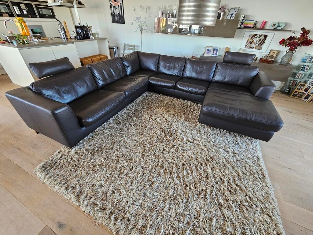 Leren hoekbank van W.Schillig, Ophalen, Gebruikt, Hoekbank, 300 cm of meer