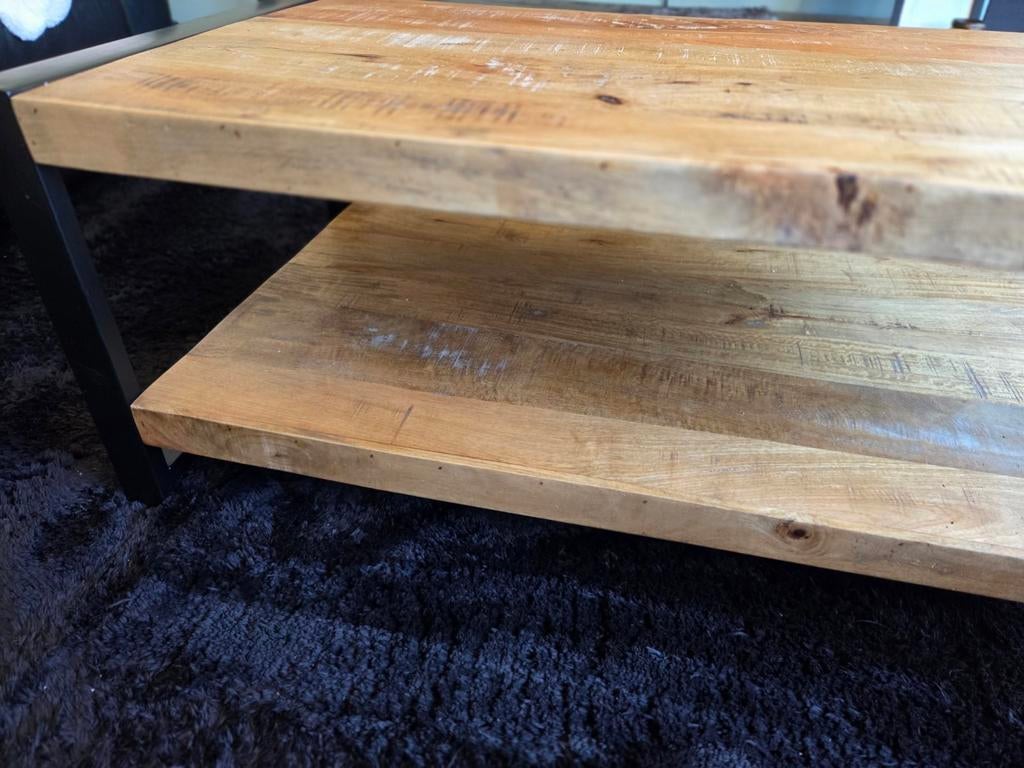 Koloniale salontafel tafel, Huis en Inrichting, 100 tot 150 cm, Zo goed als nieuw, Minder dan 50 cm, Rechthoekig