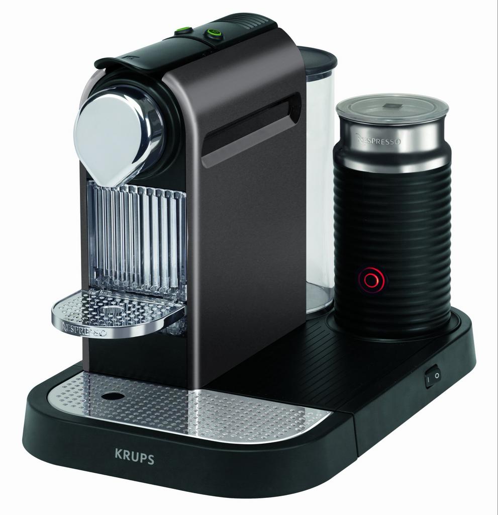 Krups CitiZ XN7101 Titanium + Aeroccino Nespresso, Witgoed en Apparatuur, Koffiezetapparaten, Gebruikt, Koffiemachine, Ophalen of Verzenden
