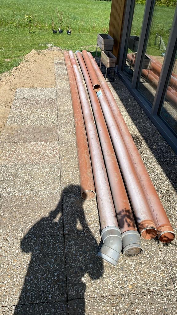 PVC afvoerbuizen d110, Doe-het-zelf en Verbouw, Buizen en Afvoer, Ophalen, Zo goed als nieuw, Pvc, 80 mm of meer