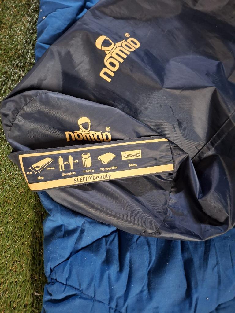 Nomad slaapzakken Sleepybeaty (roze/blauw), Caravans en Kamperen, Ophalen, Gebruikt