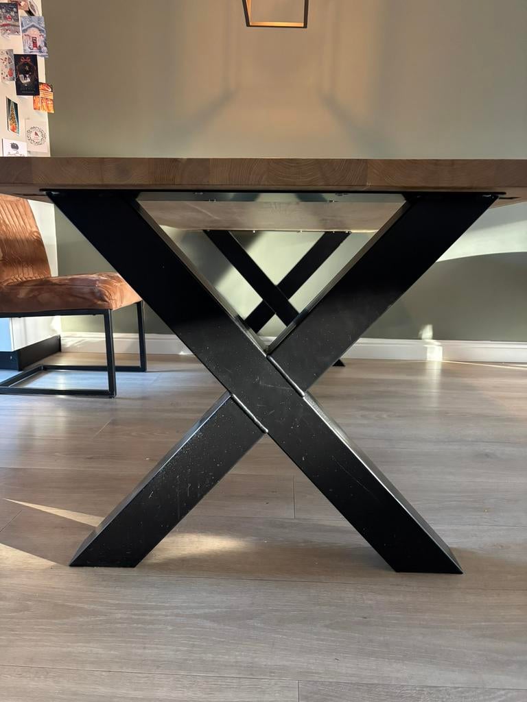 Kruispoot metaal / tafelpoot (zwart), Ophalen, Zo goed als nieuw, Rechthoekig, 50 tot 100 cm