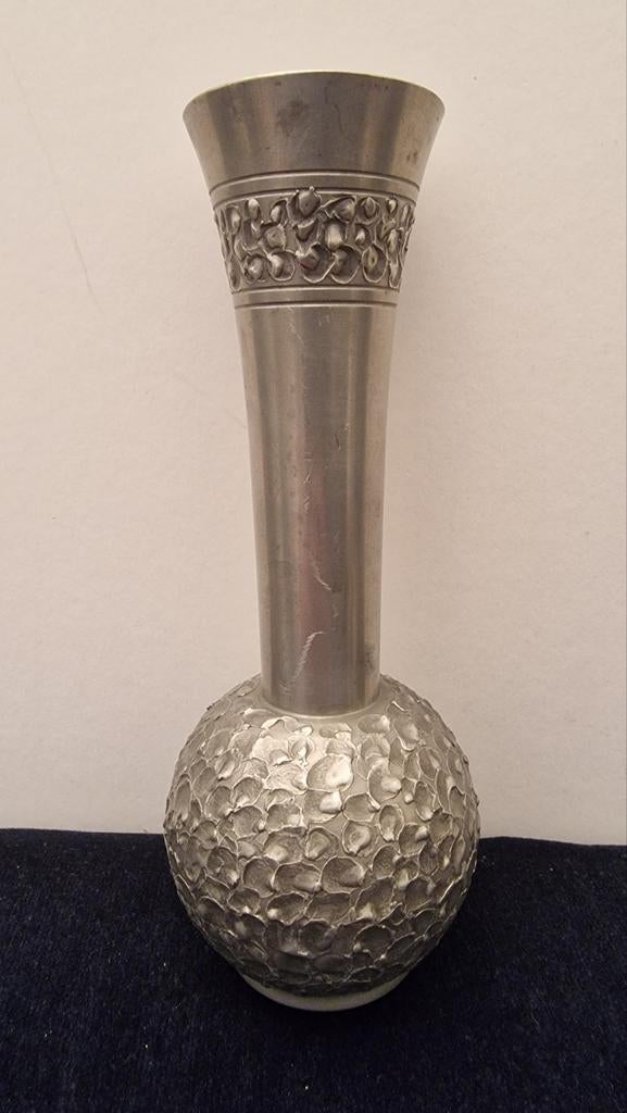 Perletinn tinnen vaas, Made in Norway, Antiek en Kunst, Antiek | Tin, Ophalen of Verzenden